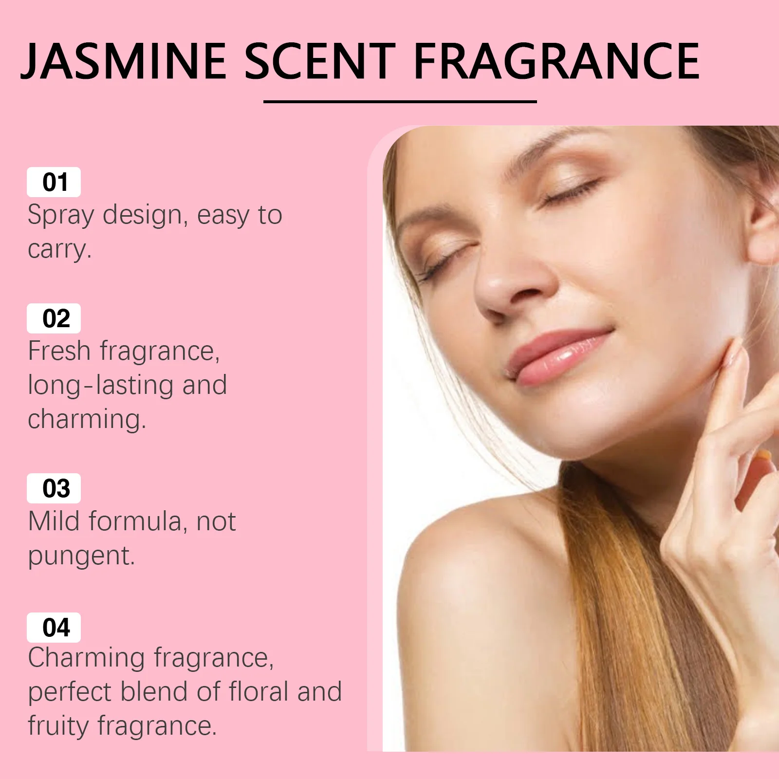 Brasilianisches Jasmin-Körperparfümspray für Frauen, langanhaltender, weicher Duft, natürlich, frisch, nicht fettig, elegante Düfte, 3,4 Fl.Oz