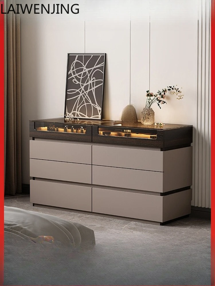 

MJY Italian minimalist bedroom bedside storage cabinet eight buckets storage jewelry cabinet