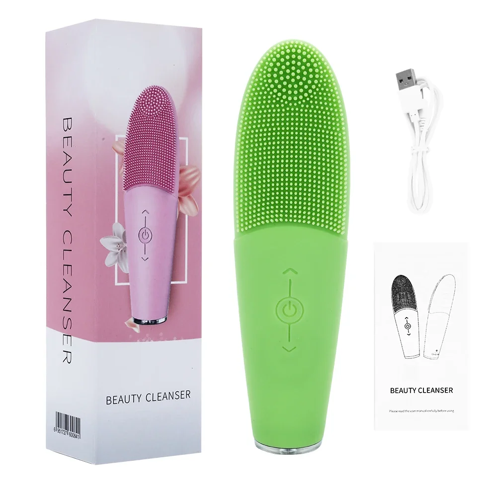 Electric Facial Cleansing Instrument Wash Brush Pore Deep Cleaning Face Silicone Beauty Faces Vibration Massage Relaxation Tool