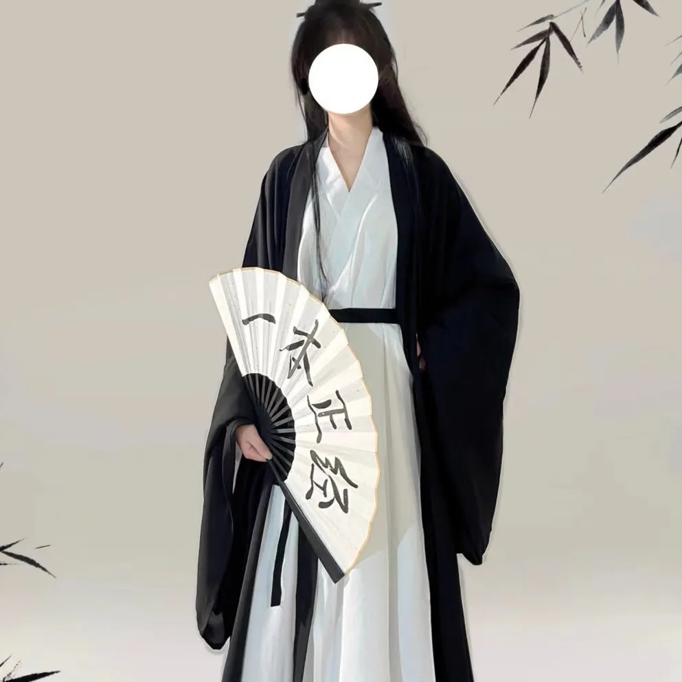 Abito da donna Hanfu costumi Hanfu antichi tradizionali cinesi classici 3 pezzi abito Hanfu quotidiano retrò blu e bianco