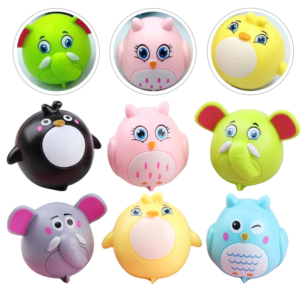 6 Pcs Cars Animal Toy Push for Toddlers 1-3 Cartoon Pull Back Kids Small Friction Powered Baby