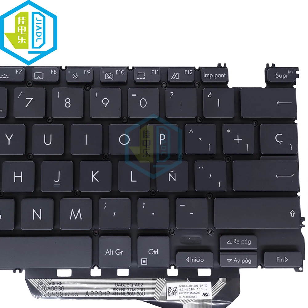 Imagem -04 - Tw-teclado Retroiluminado para Asus Teclado Espanhol tw Espanha Francês Azerty Ux3402 Zenbook 14 Ux3402za0442e Ux3402va Notebook