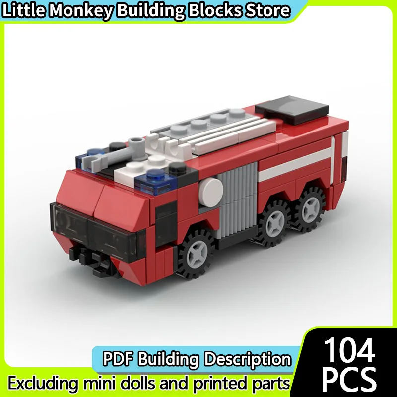 

Urban Rescue Vehicles Model MOC Building Bricks Ladder Fire Engine Modular Technology Children Holiday Gifts Assemble Toys Suit