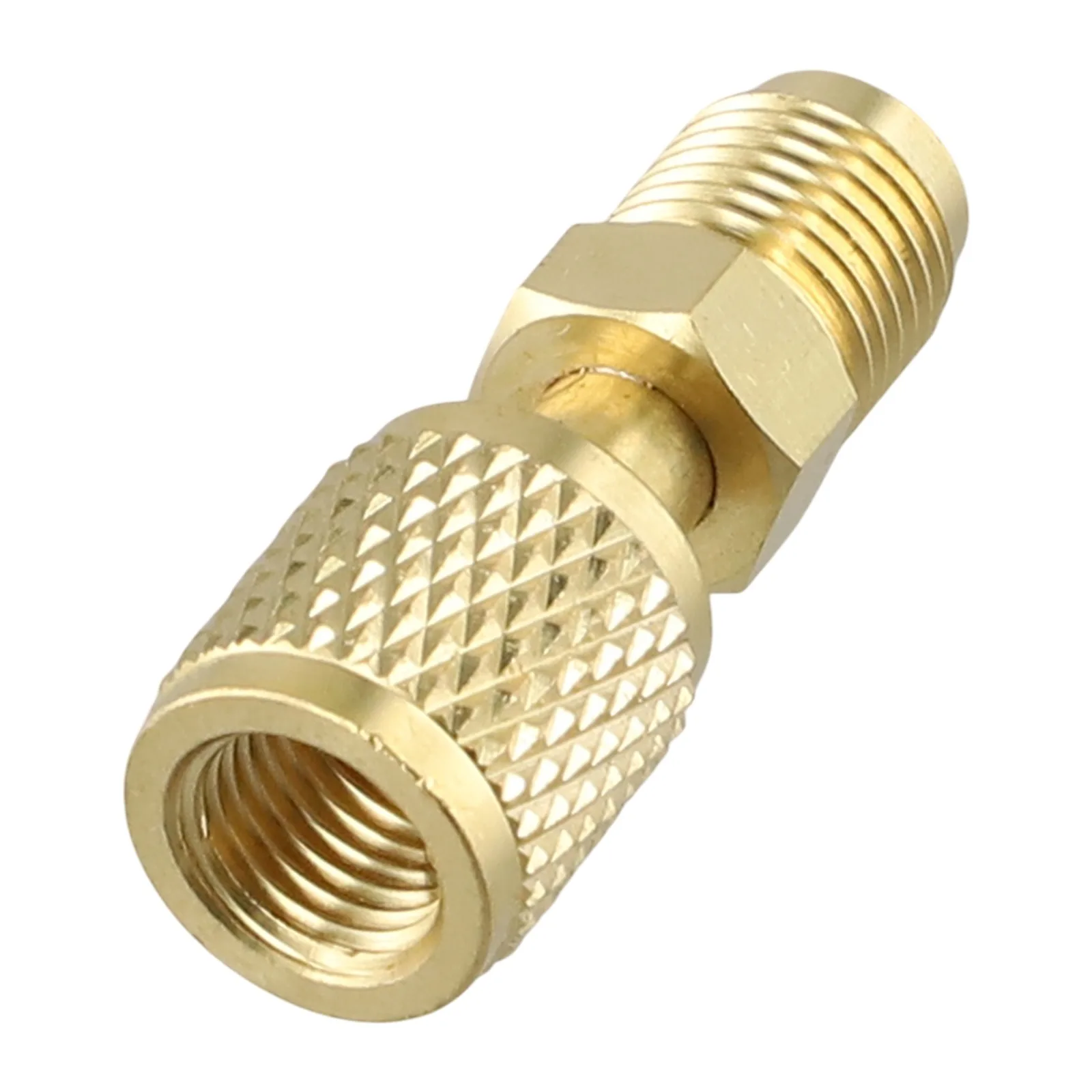 Male Adapter Gold Male 5/16 X F1/4 SAE Brass Ergonomic Construction Features Sturdy Construction For Air Conditioning Systems