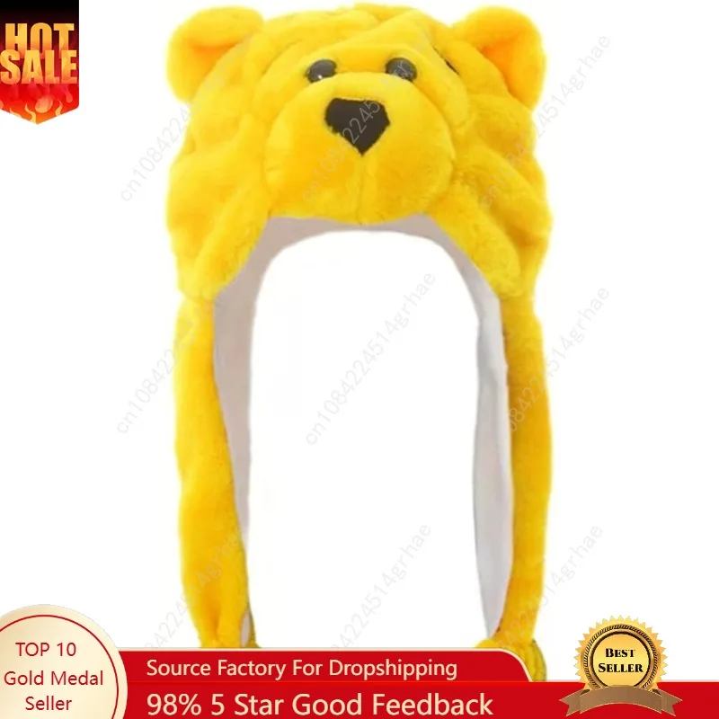 

Plush Animal Hat with Ear Flaps, Cozy Novelty Party Cap for for Kids Teens Adults Halloween Christmas
