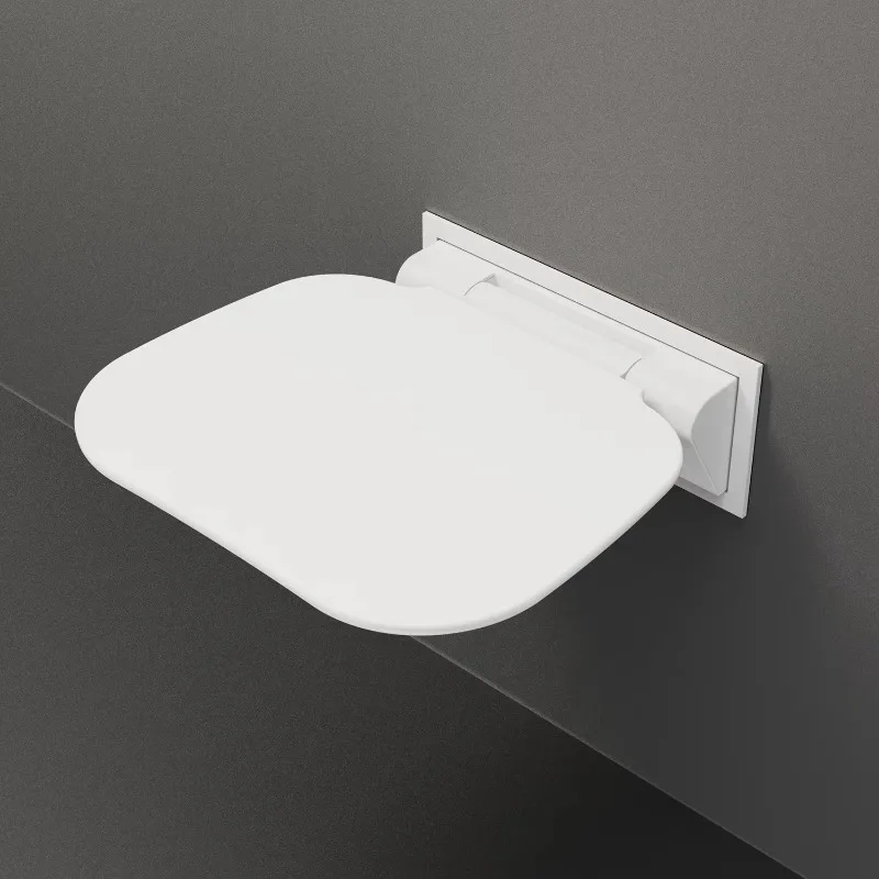 

Heavy-duty folding shower seat, wall-mounted bathroom chair with steel support legs 200kg, suitable for the elderly and disabled