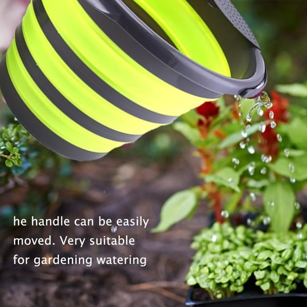 4L Multifunctional Folding Bucket Portable Folding Bucket Camping Folding Silicone Bucket Outdoor Travel Car Washing Fishing