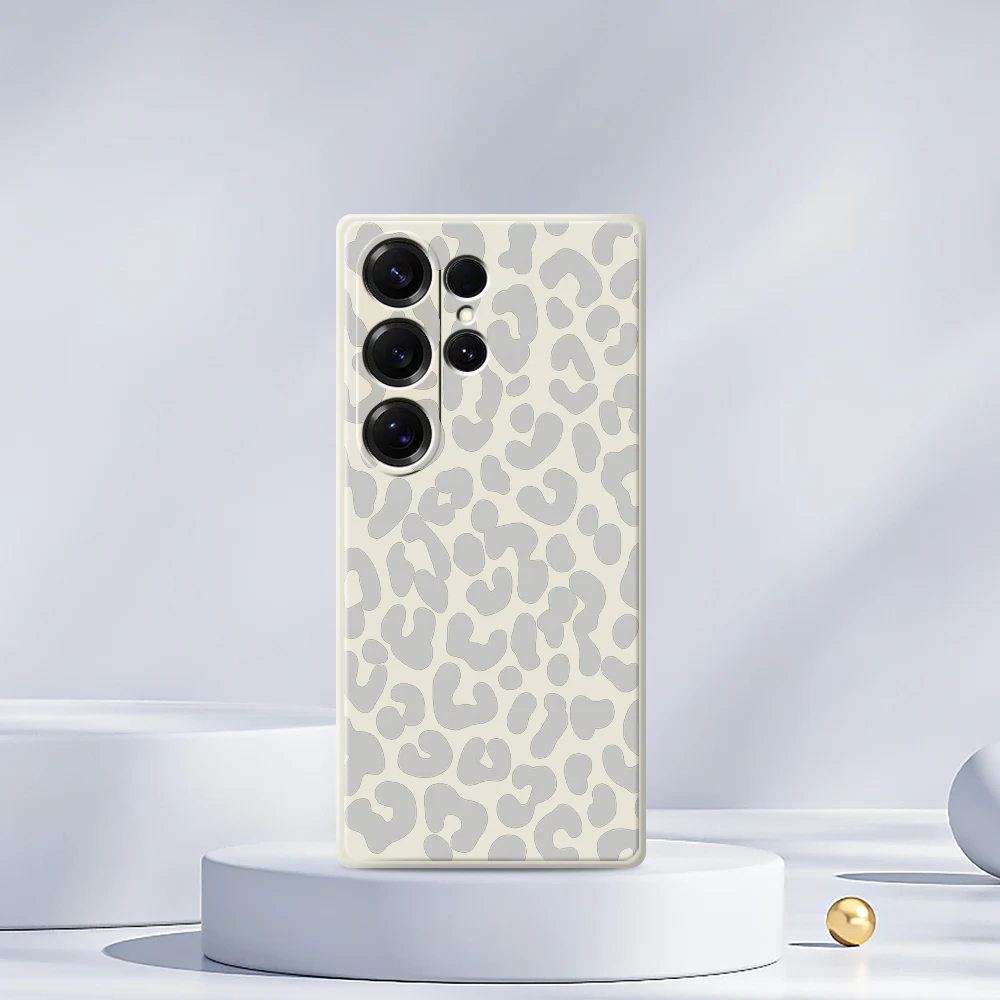 심플 레오파드 프린트 폰 케이스 (삼성 갤럭시 S25 S24 S23 S22 S21 S20 울트라 플러스 S23 FE S21FE S20FE S10 플러스 실리콘 커버)