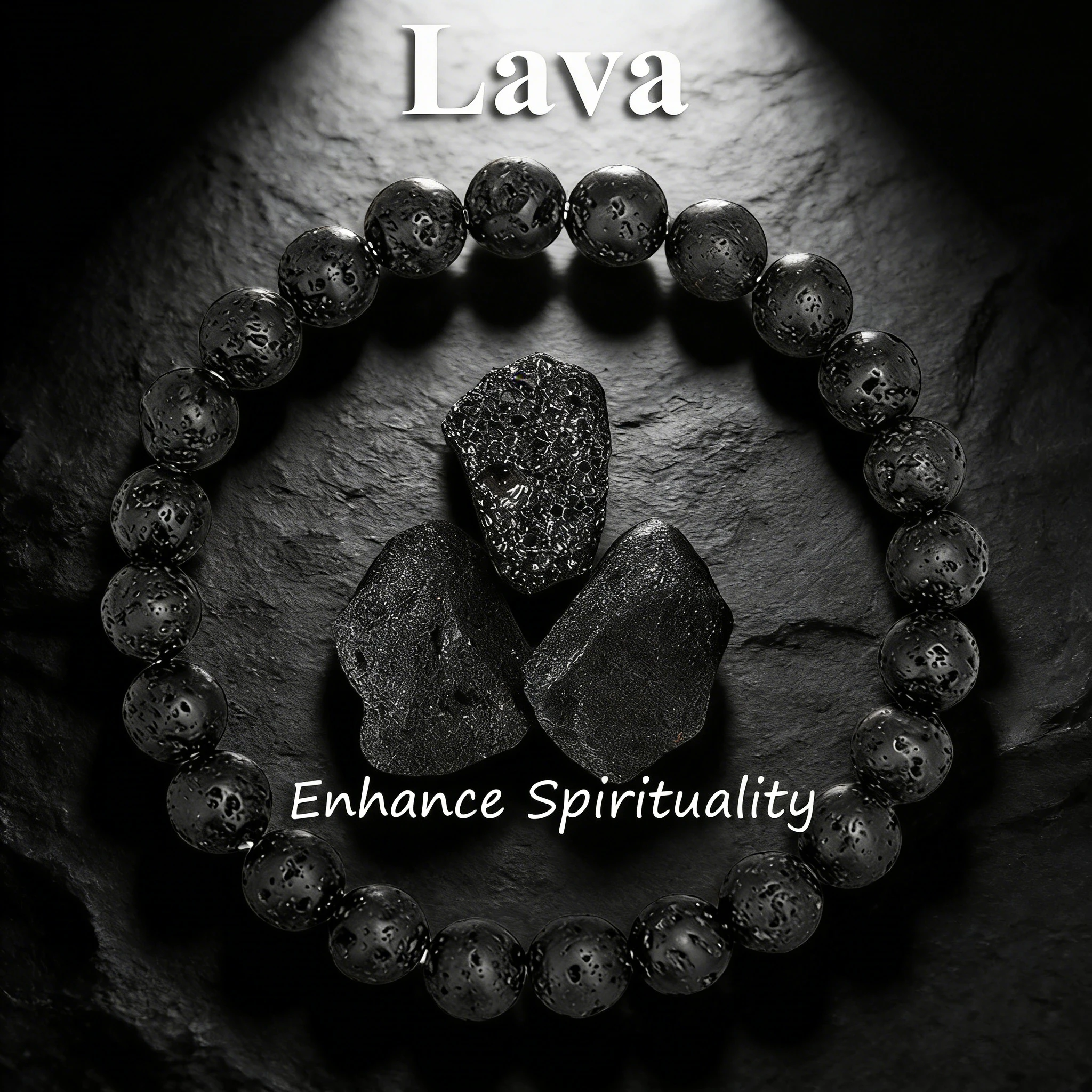 Bracelet Natural Lava Stone Beaded Bracelet 6 8 10mm Reiki Healing Charm Vitality & Inner Peace for Women Men Daily Wear Jewelry