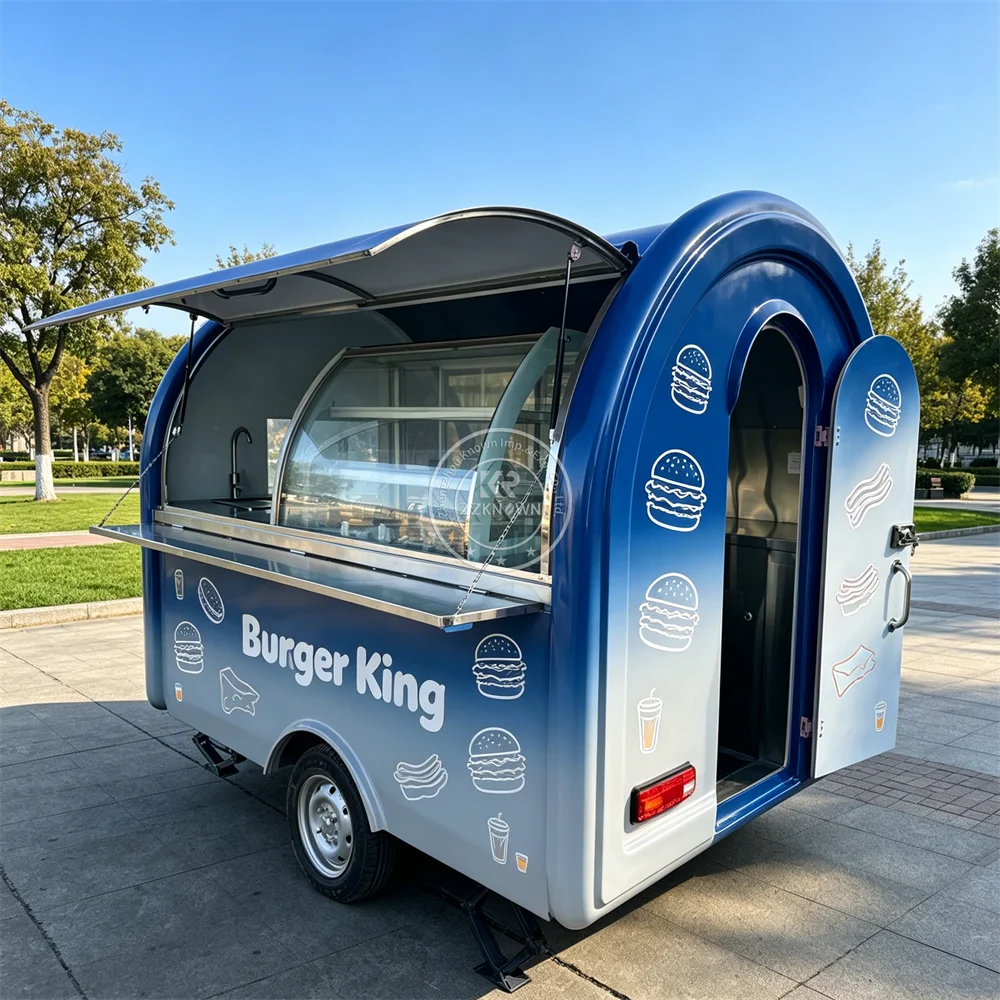 

Concession Food Trailer Fully Equipped Restaurant Snack BBQ Ice Cream Cart Street Catering Trailer Mobile Food Truck For Sale