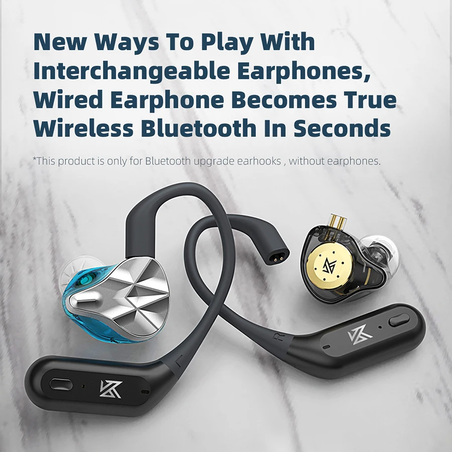 KZ AZ09 PRO Bluetooth 5.2 Module IEM Bluetooth Adapter Waterproof Ear Hook Extra Long Battery Life Bluetooth Cable