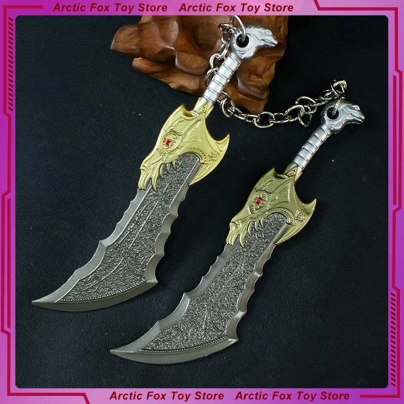 13cm NewGod of War Game Surroundings Kratos Chaos Blade Metal Model Props Desktop Decoration Ornaments Boys Birthday Gifts Toys