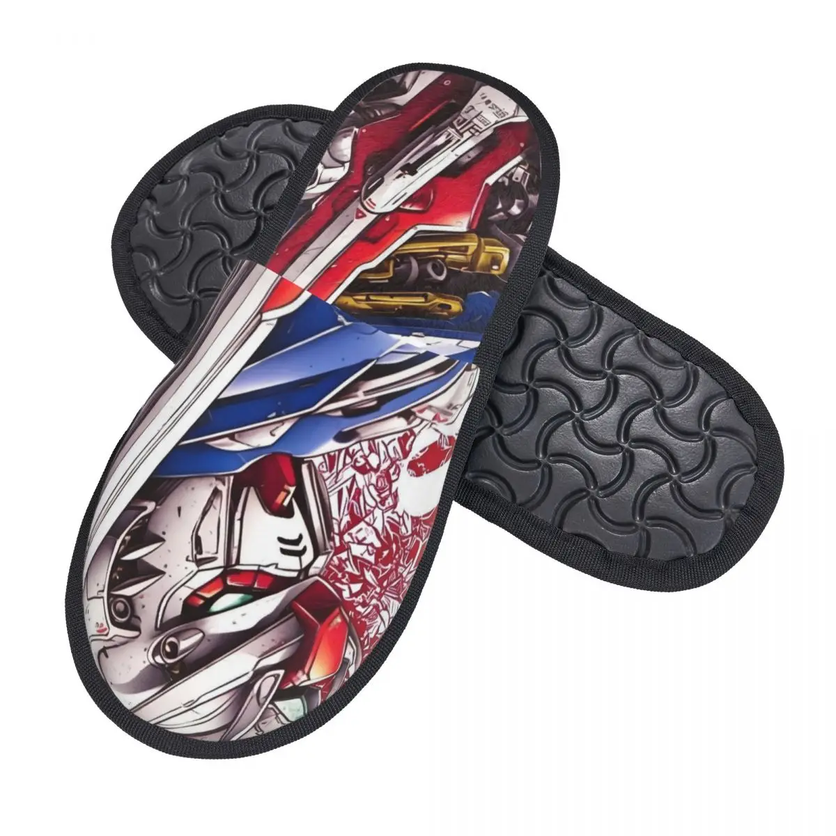 Benutzerdefinierte Spiel Anime G-Gundams Memory Foam Hausschuhe Frauen bequeme warme Roboter Hausschuhe