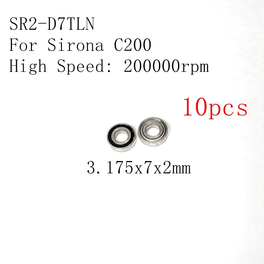 

10 шт. высокоскоростных керамических подшипников SR2-D7TLN 3.175x7x2 мм и SR2-D6TLN 3.175x6x2 мм для Sirona C200 T2 A200 (3.175*7*2 мм, 3.175*6*2 мм)