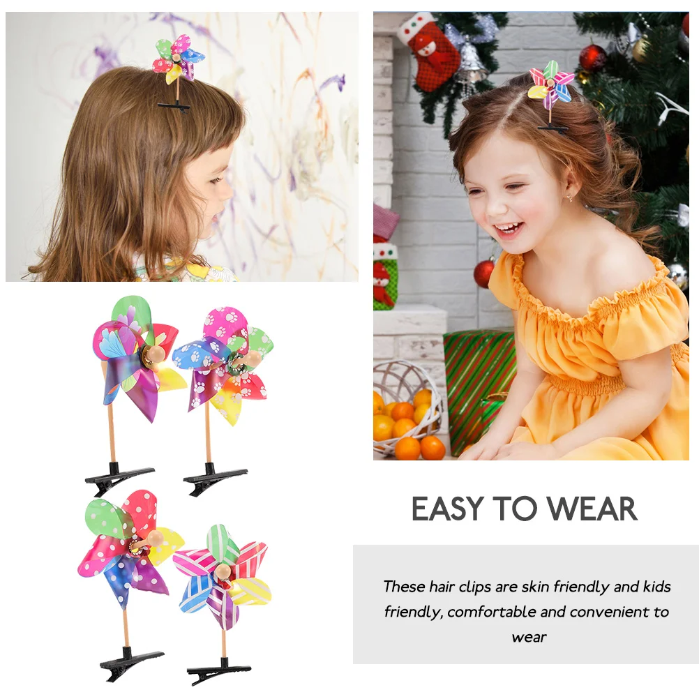 

25 Pcs Pinwheels Windmill Hairpin Barrettes Tools for Styling Miss Accessories