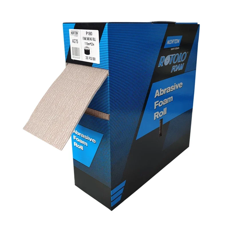 American NORTON Sponge Sandpaper Roll 200 Sheets For Polishing Car Sheet Metal Spray Painting