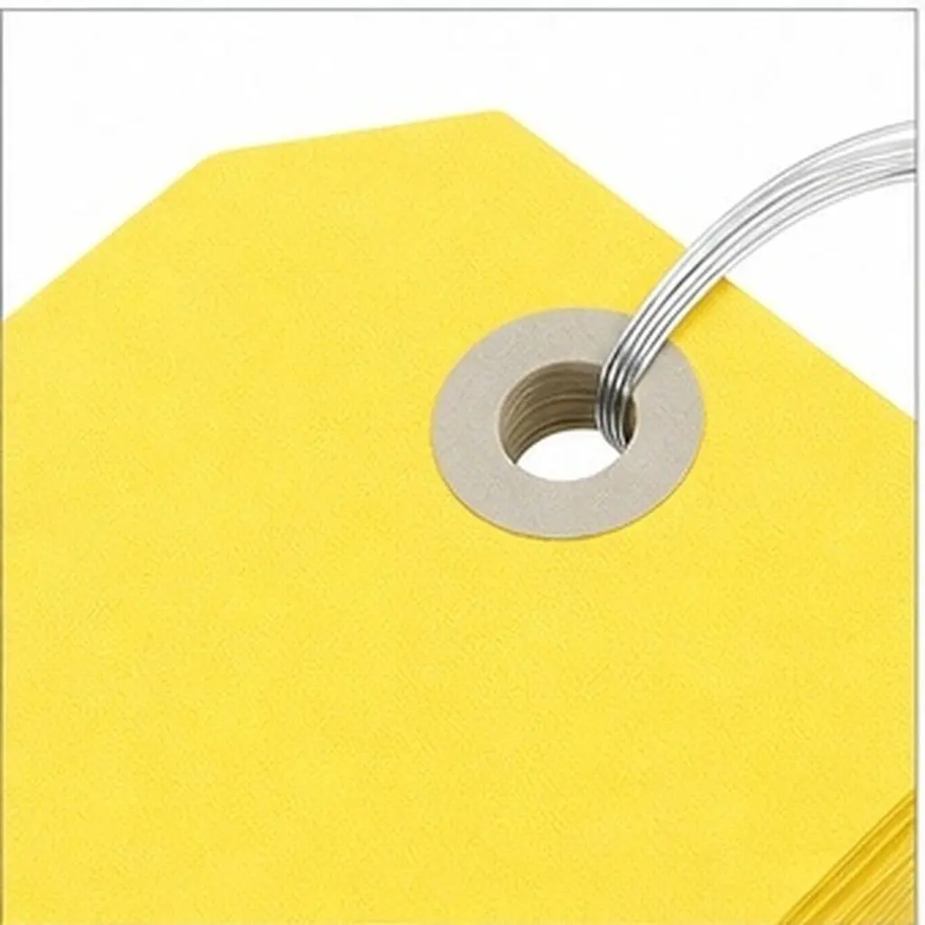100Pcs Manila Shipping Tags Reinforced Hole Iron Wire Blank Luggage Tags Price Markers Inventory Shipping Labels for Storage