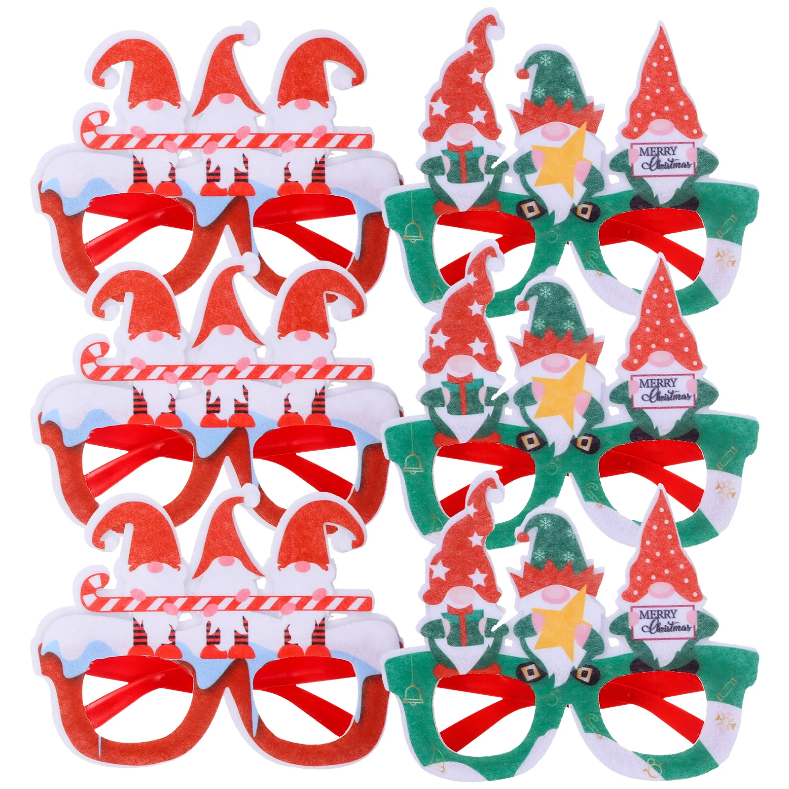 12 Pièces Lunettes En Papier De Noël Nouveauté Accessoires De