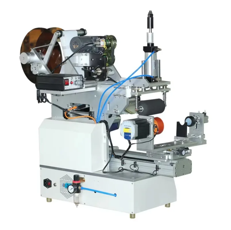 Semi Automatic LT-82 Roller Labeling Machine   Motor Driven for Square Bottle Two Three Side Special Shape