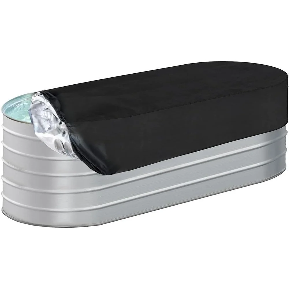 For Rainy Days Oval Tank Cover Garden Tank Protector 420D Oxford Fabric Snug Fitting Design Multi Layer Coating