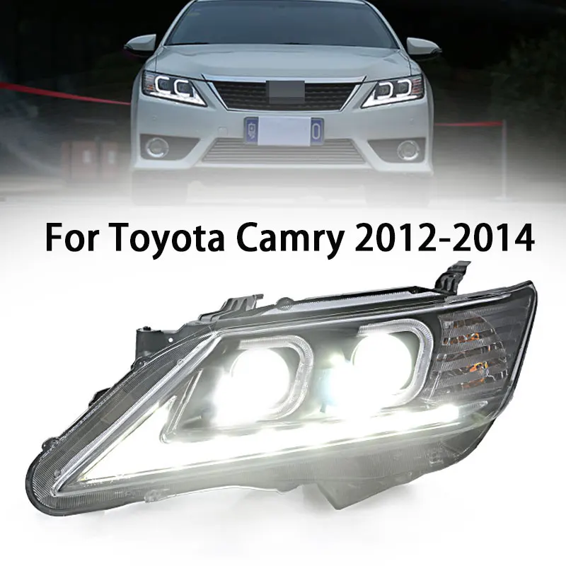 

Car Styling for Toyota Camry Headlights 2012-2014 Camry LED Headlight DRL Lens Double Beam H7 HID Xenon bi xenon lens