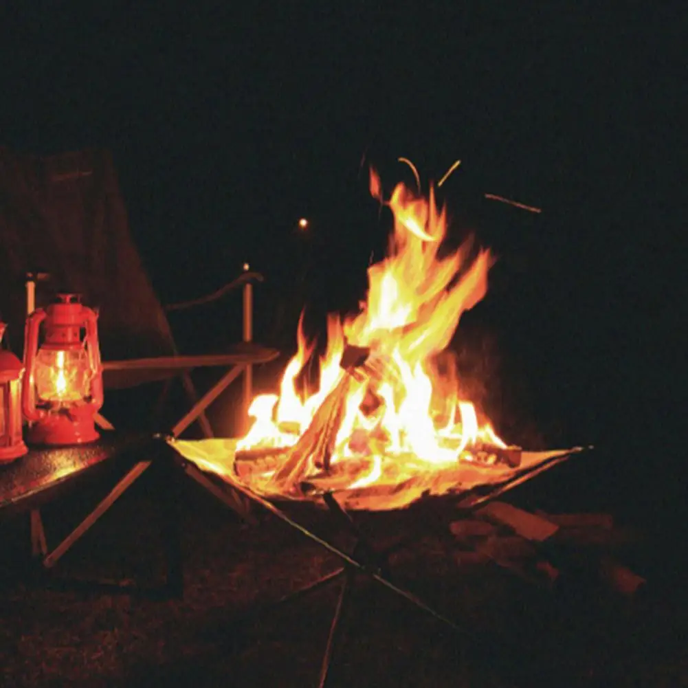 

Вентилируемая сетка, складной гриль из нержавеющей стали, камин для кемпинга, пикника, барбекю, портативный деревянный светильник для путешествий
