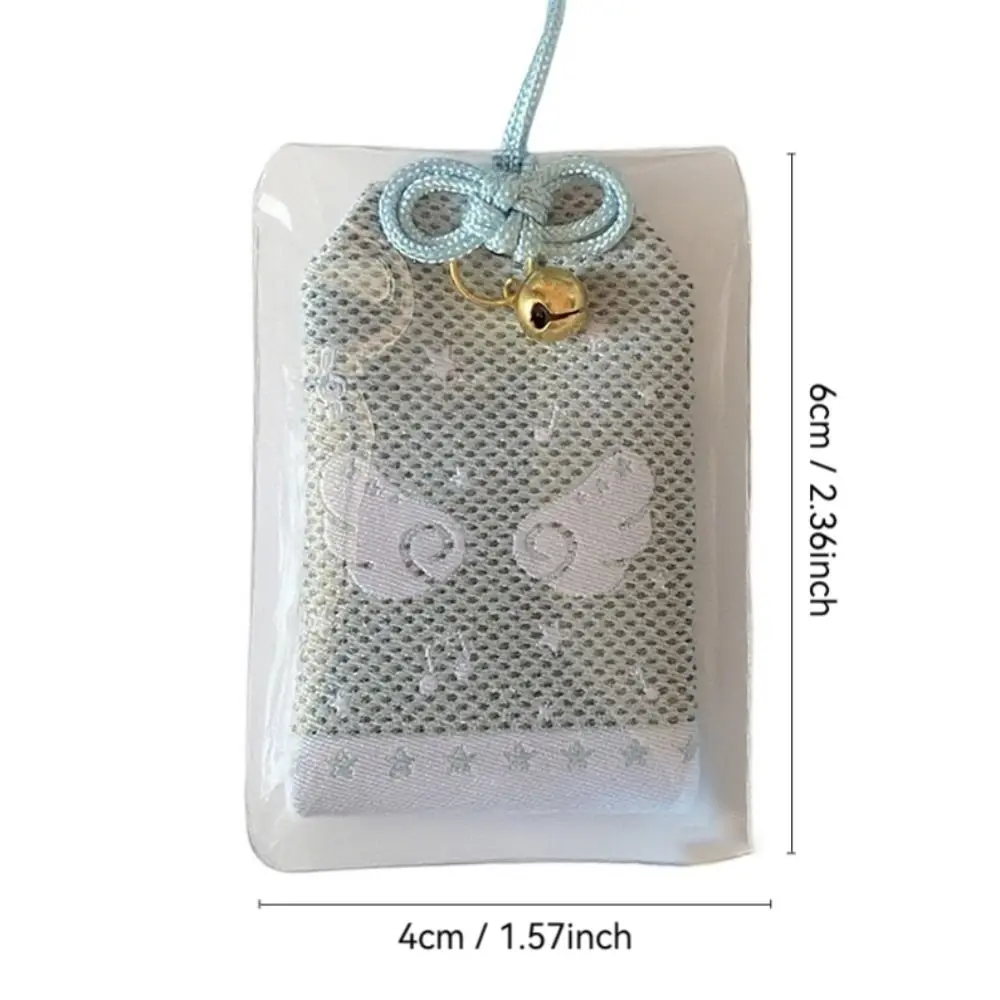 Musical Notes Wings Bag Pendant Blessings Embroidery Lucky Keychains Fashion Creative Keyring Key Accessories