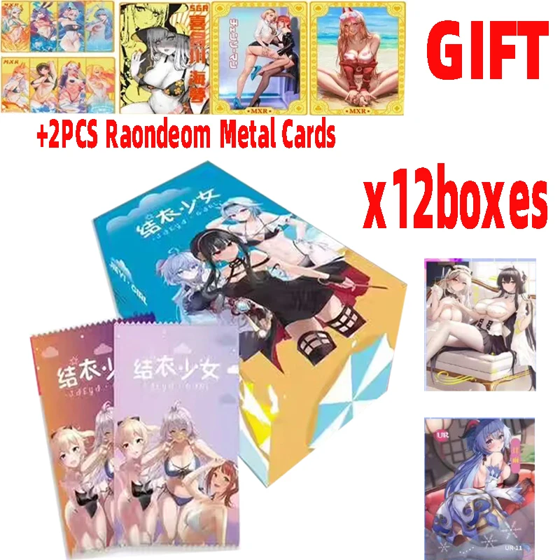 

wholesale 12/24/36boxes Goddess Story Jieyi Girl Cards Metal Cards Anime Game Girl Party Swimsuit Bikini Feast Booster Box Toys