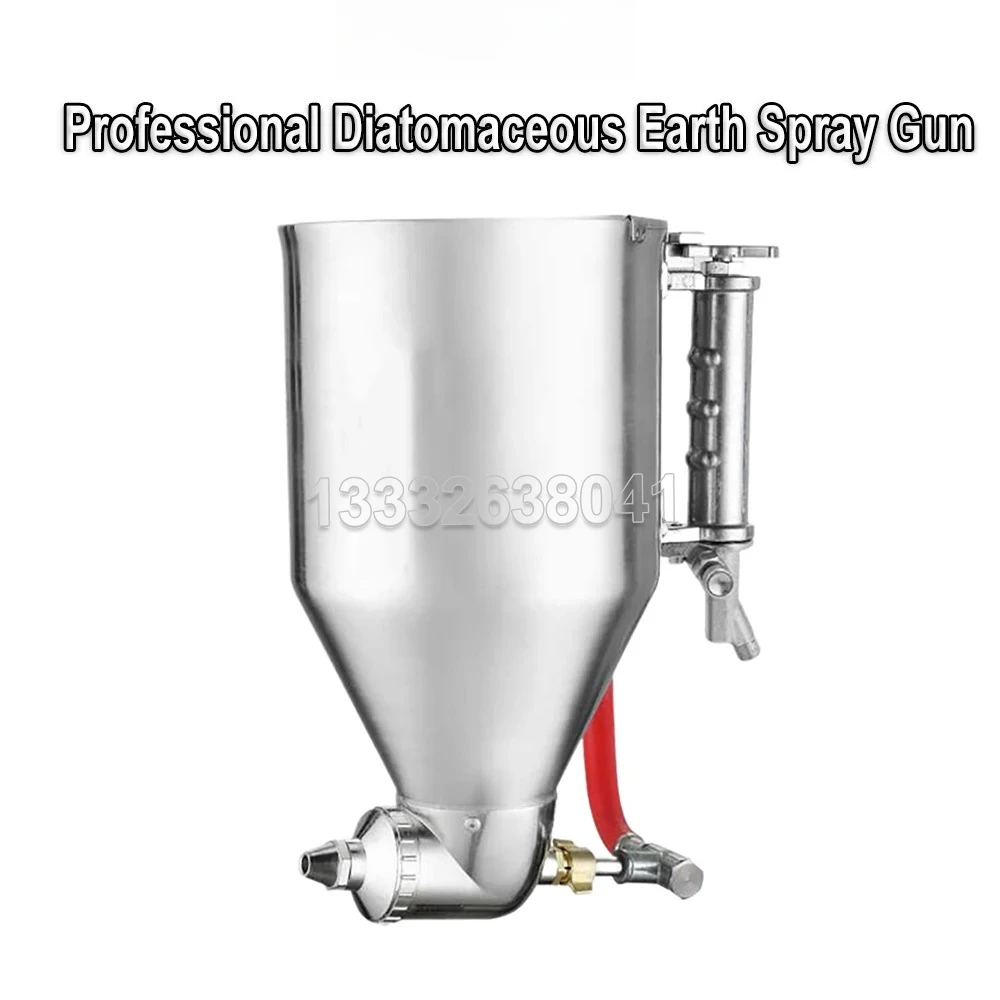 Discount Stone Paint Spray Gun Stainless Steel 6 Nozzles 35mL Capacity For Cement Mortar Stucco Paint Wall Concrete Floors