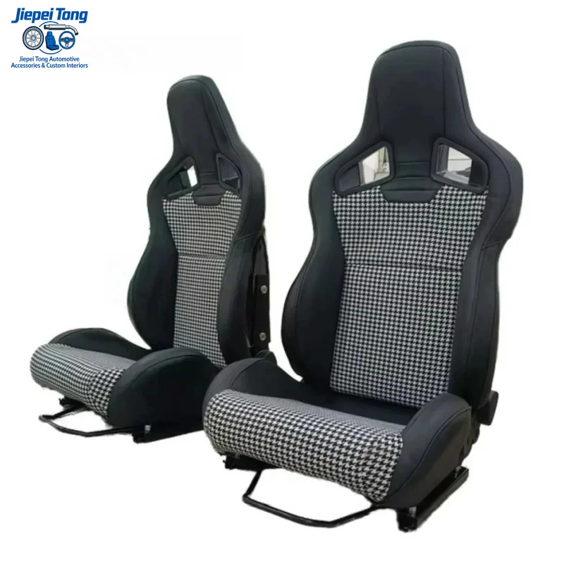 

Universal Custom Color Slider Thousand Bird Grid Black Fiberglass Back Bucket Racing Seat