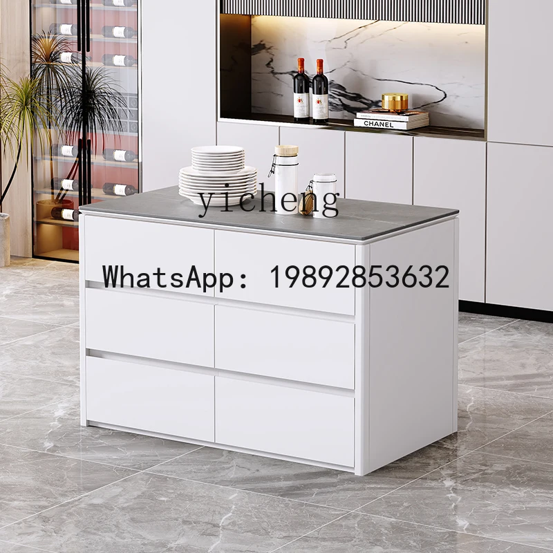 X5  Kitchen Bar Partition Cabinet Light Luxury Solid Wood Sideboard Cooking Home Workbench