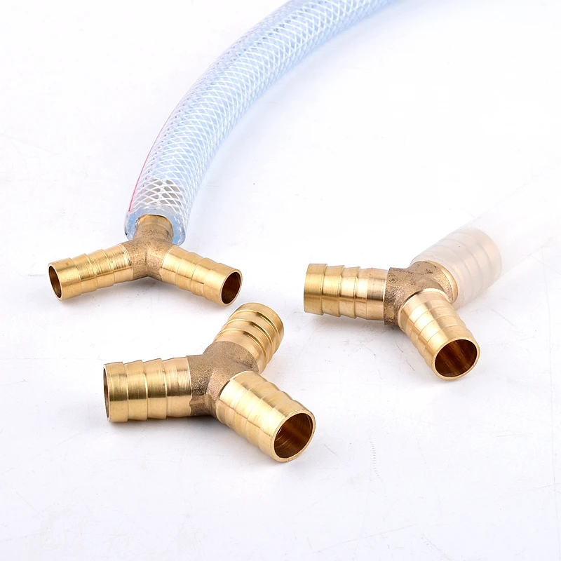 

6-14mm Brass Barb Pipe Copper Pagoda Connector 3 Way Y Joint Tube Garden Tools Irrigation Accessories Aquarium Pump Hose Fitting