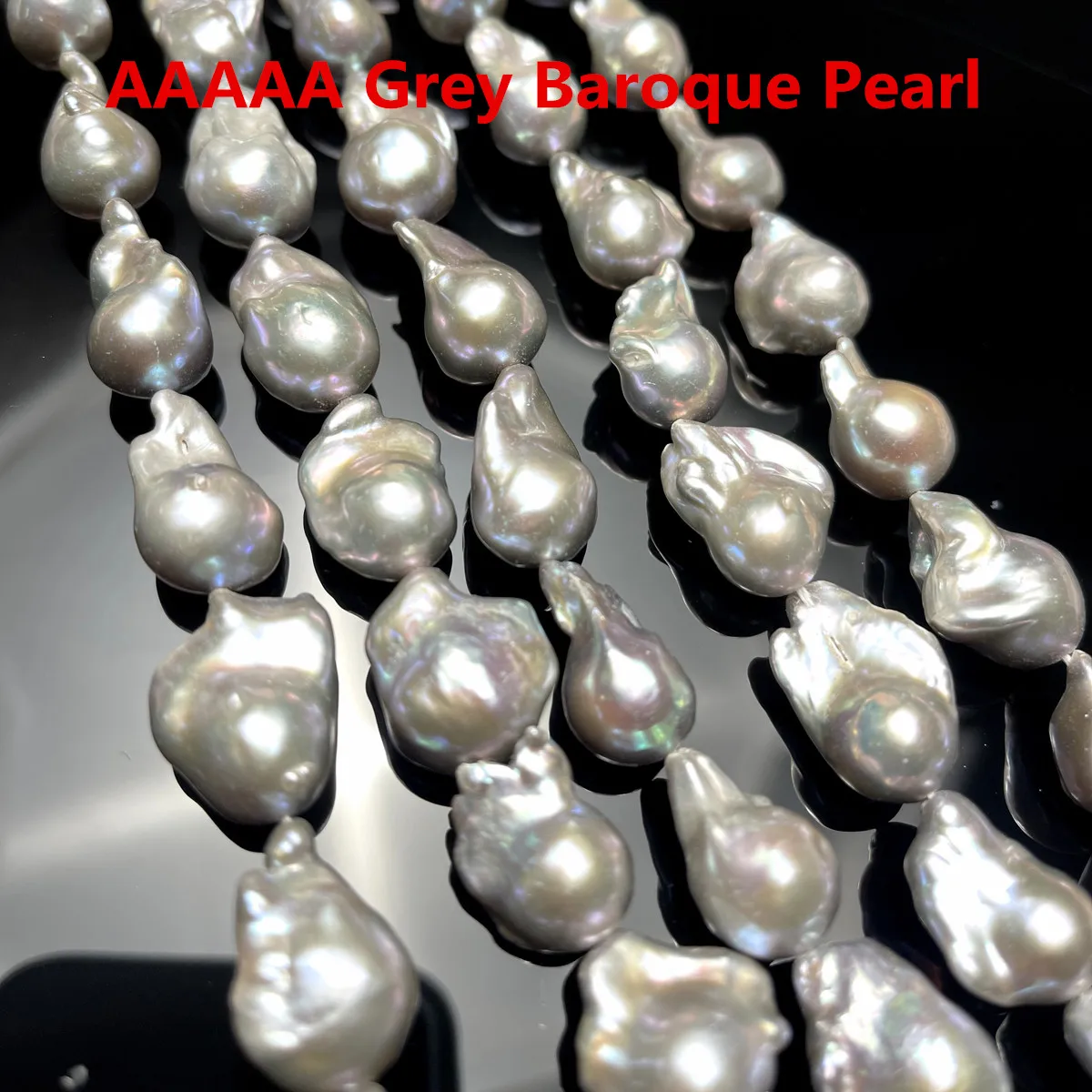 

AAAAA Natural Freshwater Pearl Grey Big Baroque Pearl For Jewelry Making DIY Necklace Earrings Bracelet Accessory Length 36cm