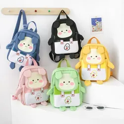 Mochilas bonitos dos desenhos animados do abacate, bolsas infantis, mochila infantil, criança coreana, bolsa de armazenamento de viagem, meninas, meninos