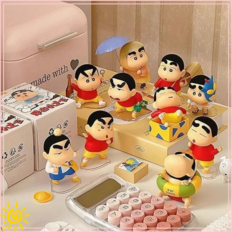 

Cute Cartoon Early Ancient Potato Shin-Chan Blind Box Figurine Anime Peripheral Home Decoration Desktop Ornaments Birthday Gift
