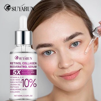 SUYARUN Retinol Resveratrol Facial Serum, Organic Brightening Moisturizer, Reduces…