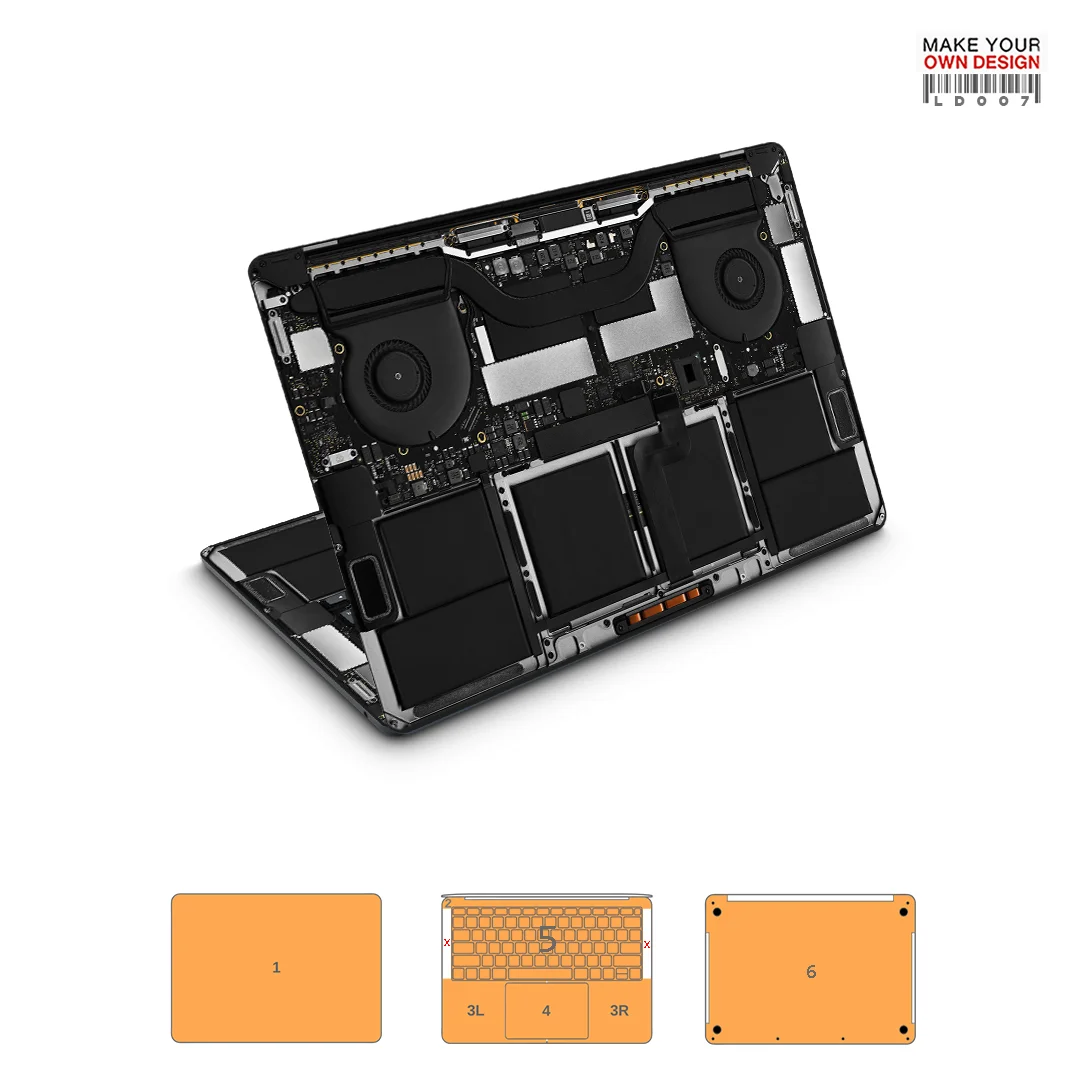 Adesivo Protetor de Vinil de Cobertura Total 2026 para MacBook Pro & Air 13/14/15/16 (M1 M2 M3 M4 M5)