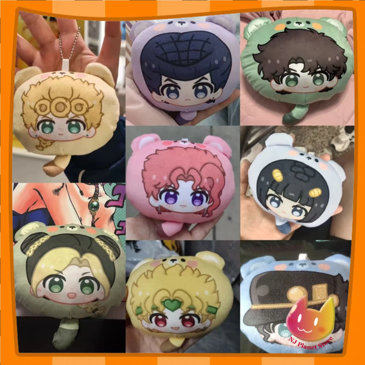 10cm Tuan Zi Keychain JOJO Bizarre Adventure Joseph Cosplay Cheng Taro Kujo Jotaro Kakyoin Noriaki Joseph Joestar Stuffed Pillow