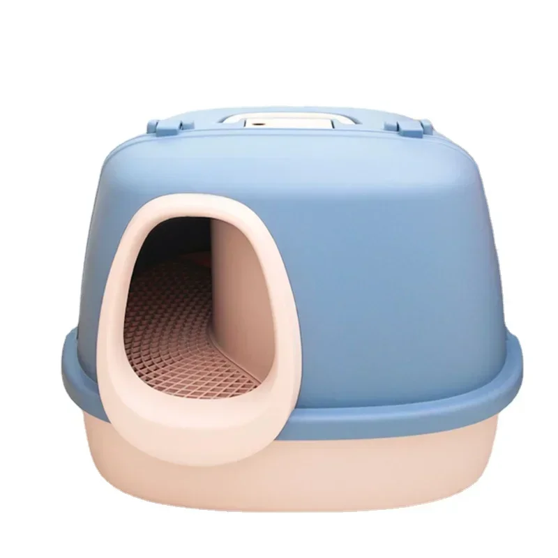 

Fully Enclosed Cat Litter Box: Creative Channel Design, Clamshell Cat Sandbox, Practical Cat Bedpan, Convenient Home Supplies