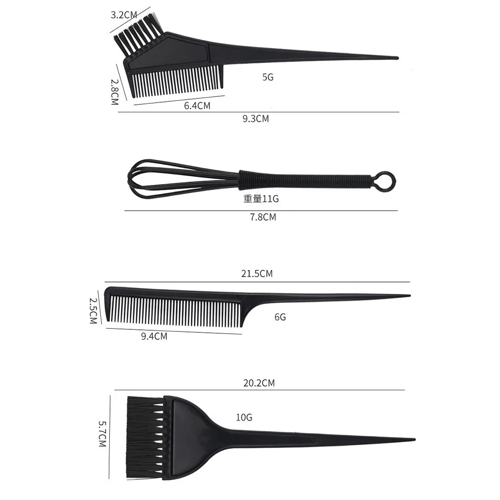 12Pcs Hairdressing Kit Safe Easy Clean Barbershop Hair Coloring Set Beauty Salon Accessories Black Hair Dyeing Tools - Image 2