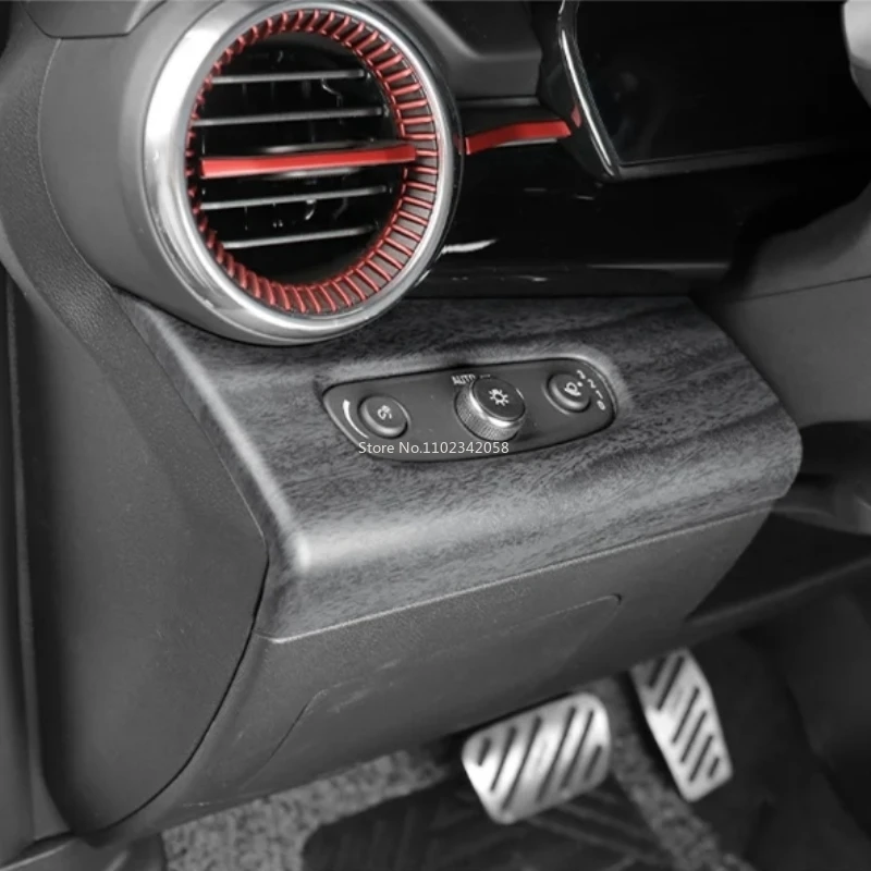 For Chevrolet Trax 2023 2024 ABS Peach Wood Interior Car Air Condition Outlet Console Gear Shift Head Window Lift Trim Panel