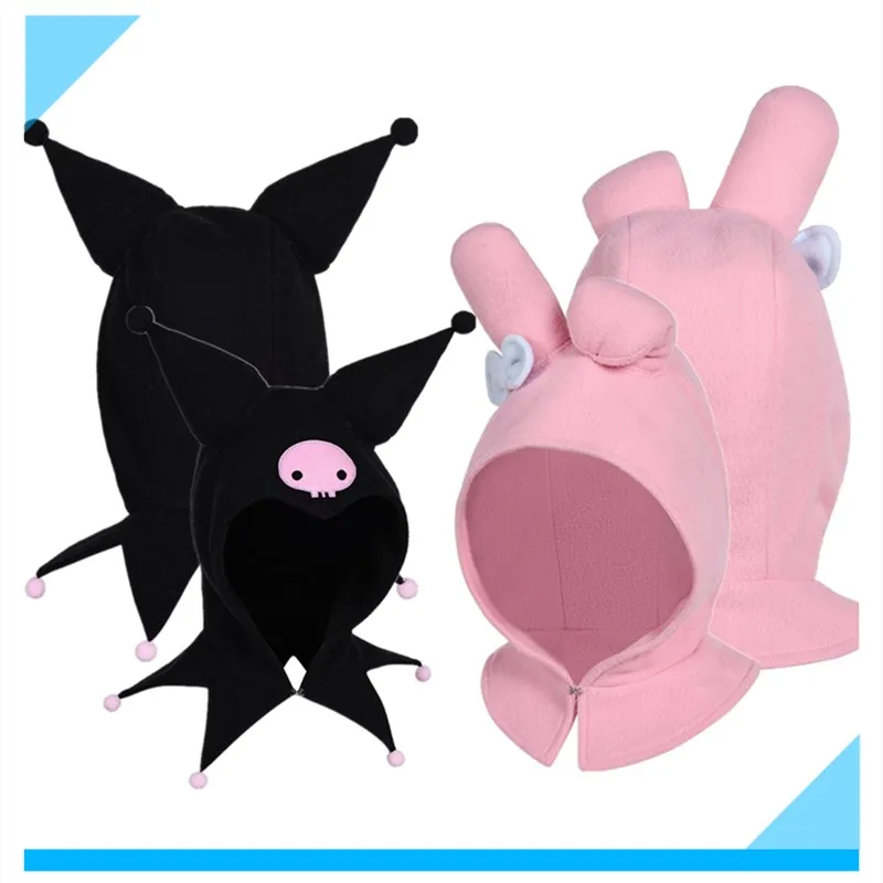 

Melody Cosplay Pink Hat Cap Fantasy Adult Cartoon Black Headwear Kurom Fantasia Halloween Carnival Costume Accessories Gifts
