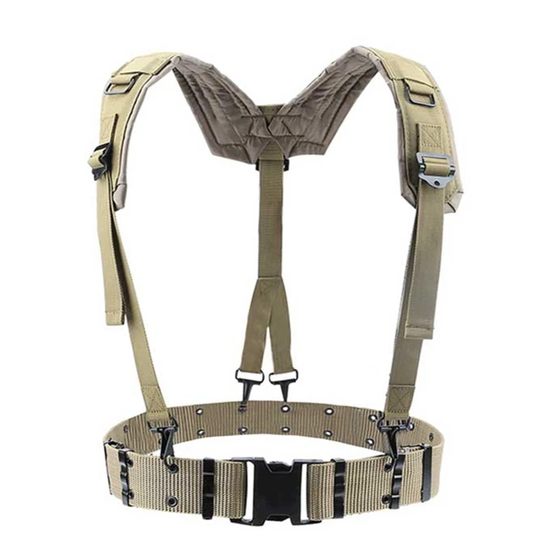 Outdoor Fans CS Tactical Belt Multipurpose Waist Y Camera Photography Weight-Bearing Shoulder Straps Chest Strap