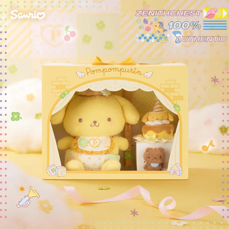 

Официальный плюшевый брелок-подушка Sanrio Pochacco из лимитированной серии к 30-летию, серия Baby Day, для ноутбука/сумки
