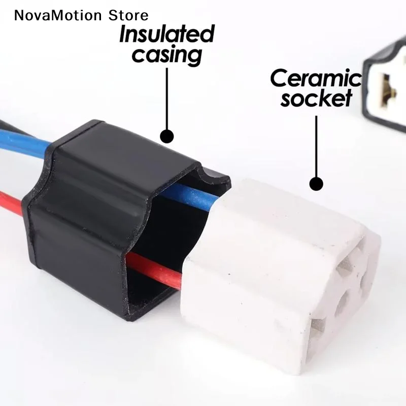 [NM]Ceramic Car Relay Holder 5 Pin Auto Relay Socket 5 Pin Relay Connector Plug Ceramic Relay Holder Seat High Relay With Pins