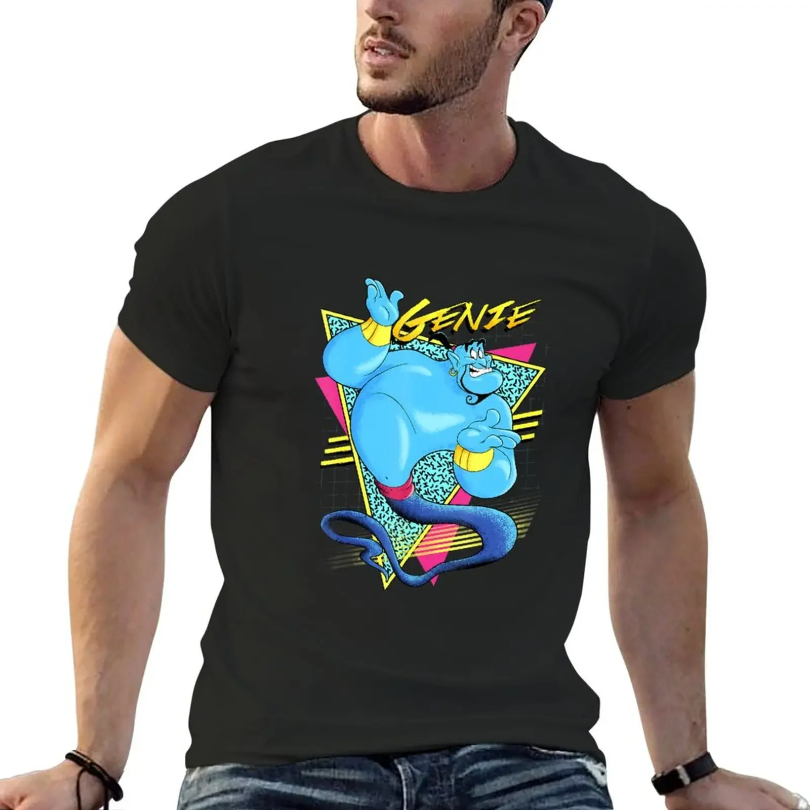 Genie Retro Abstract Portrait Logo T-Shirt anime figures man t shirt street wear men t shirts