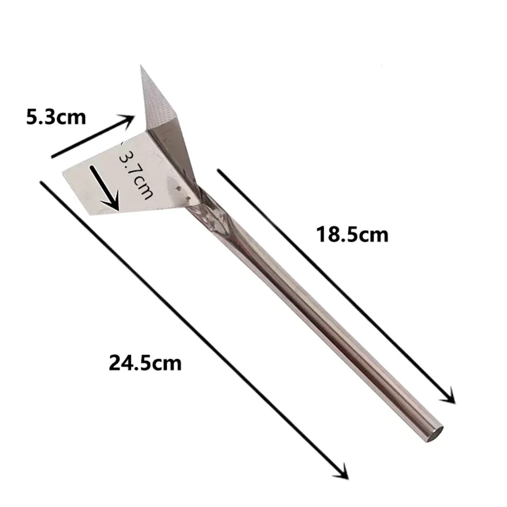 Silver Tone Outdoor Corner Trowel Garden Light Weight Stainless Steel 1 Pc External Corner Metal Handle 90 Degree