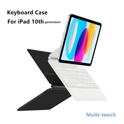 Keyboard Case For iPad 10th Generation 10.9 Inch Magnetic Smart Magic Keyboards Folio Cover Backlight With Multi-Touch Trackpad