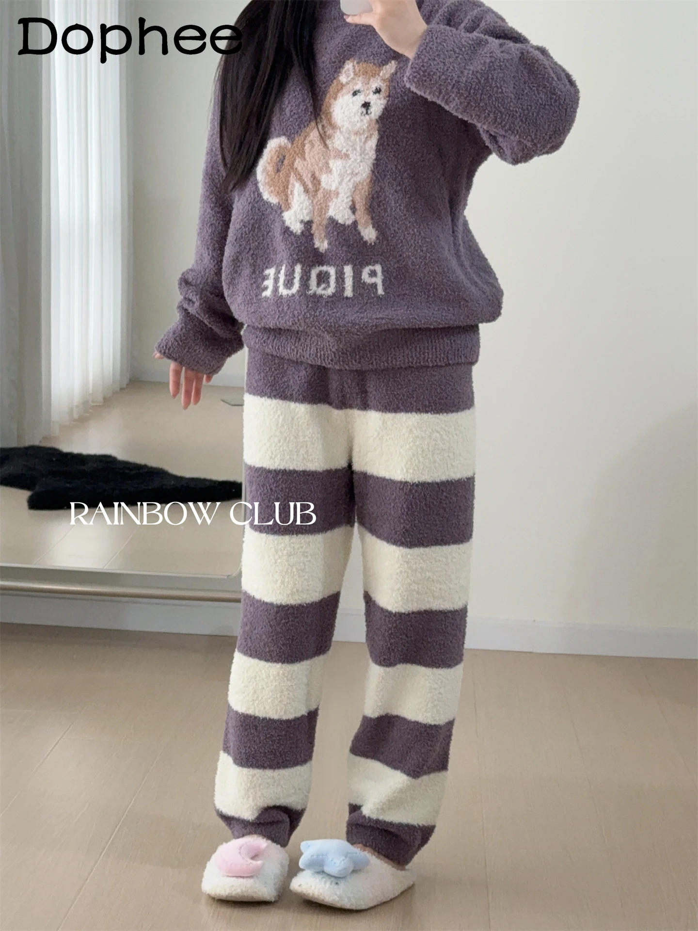 hommes-et-femmes-couple-style-peluche-automne-hiver-homewear-dessin-anime-mignon-col-rond-a-manches-longues-portable-pyjamas-doux-ensemble-decontracte