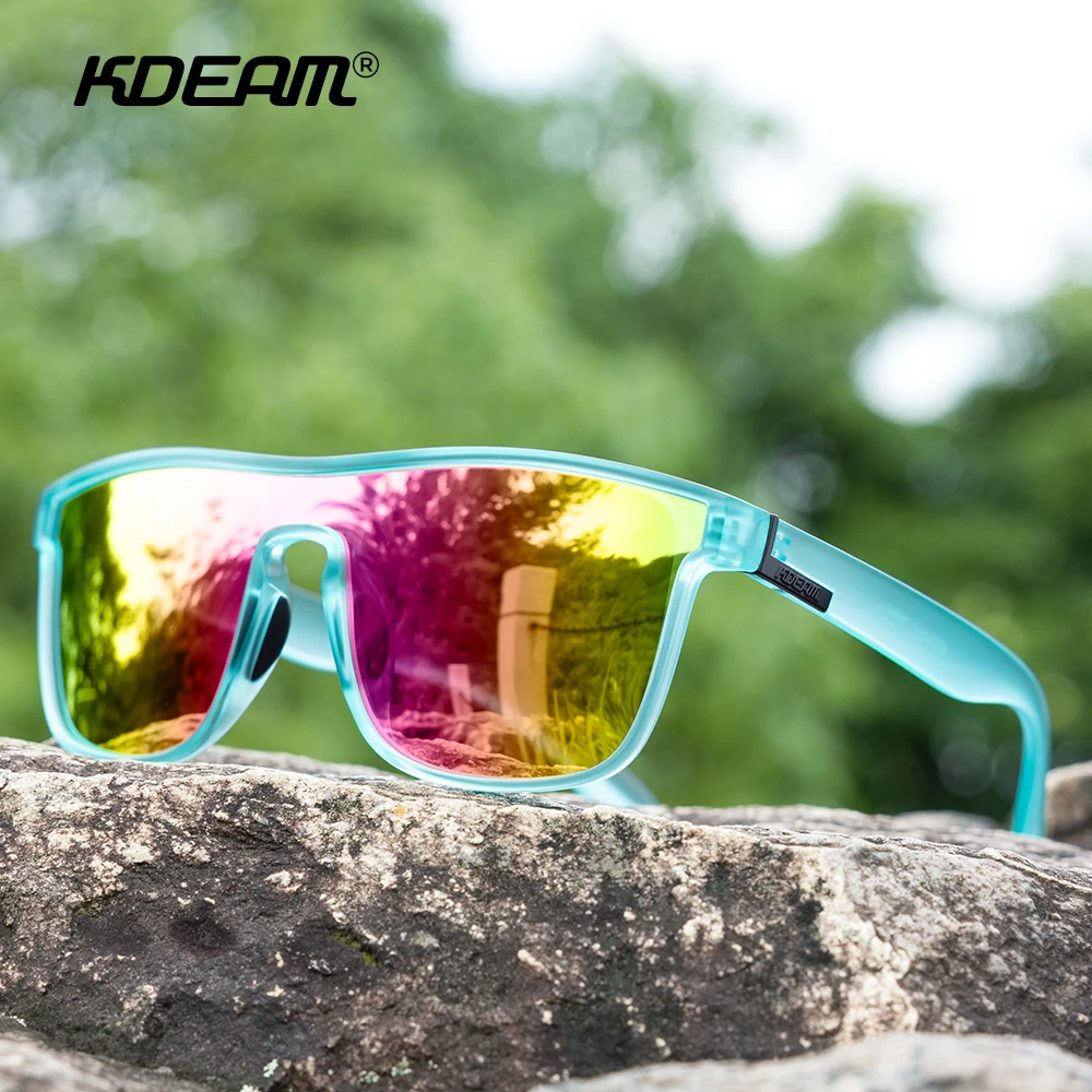 KDEAM Oversized One-Piece Polarized Fishing Sunglasses For Men Women Extra Large Size 153mm Glasses Width For Big Face